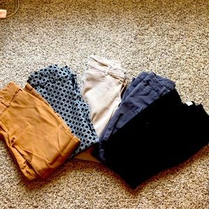 5 size 2 pixie pants from old navy.